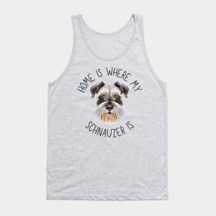Home is Where My Schnauzer Is Dog Breed Lover Watercolor Tank Top